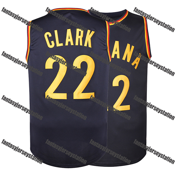 Stylish Comfy Clark Basketball Jersey - Classic Sleeveless Breathable Tank Top with Embroidered Letter & Number 22 White- Men's Fashionable Sport
