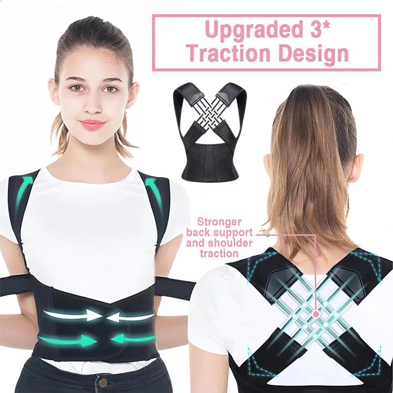 Posture Corrector for Women and Men Adjustable Shoulder Posture Brace Back Straightener Posture Used for Middle and Upper Spine 241119