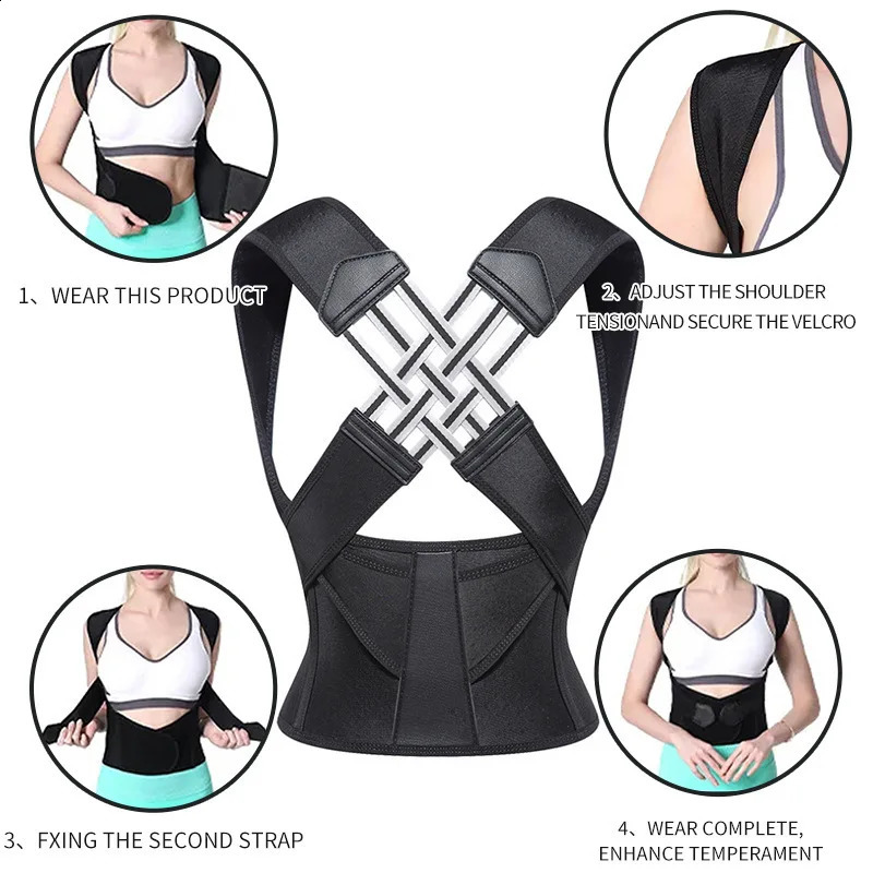 Posture Corrector for Women and MenAdjustable Shoulder Posture BraceBack Straightener PostureUsed for Middle Upper Spine 241119