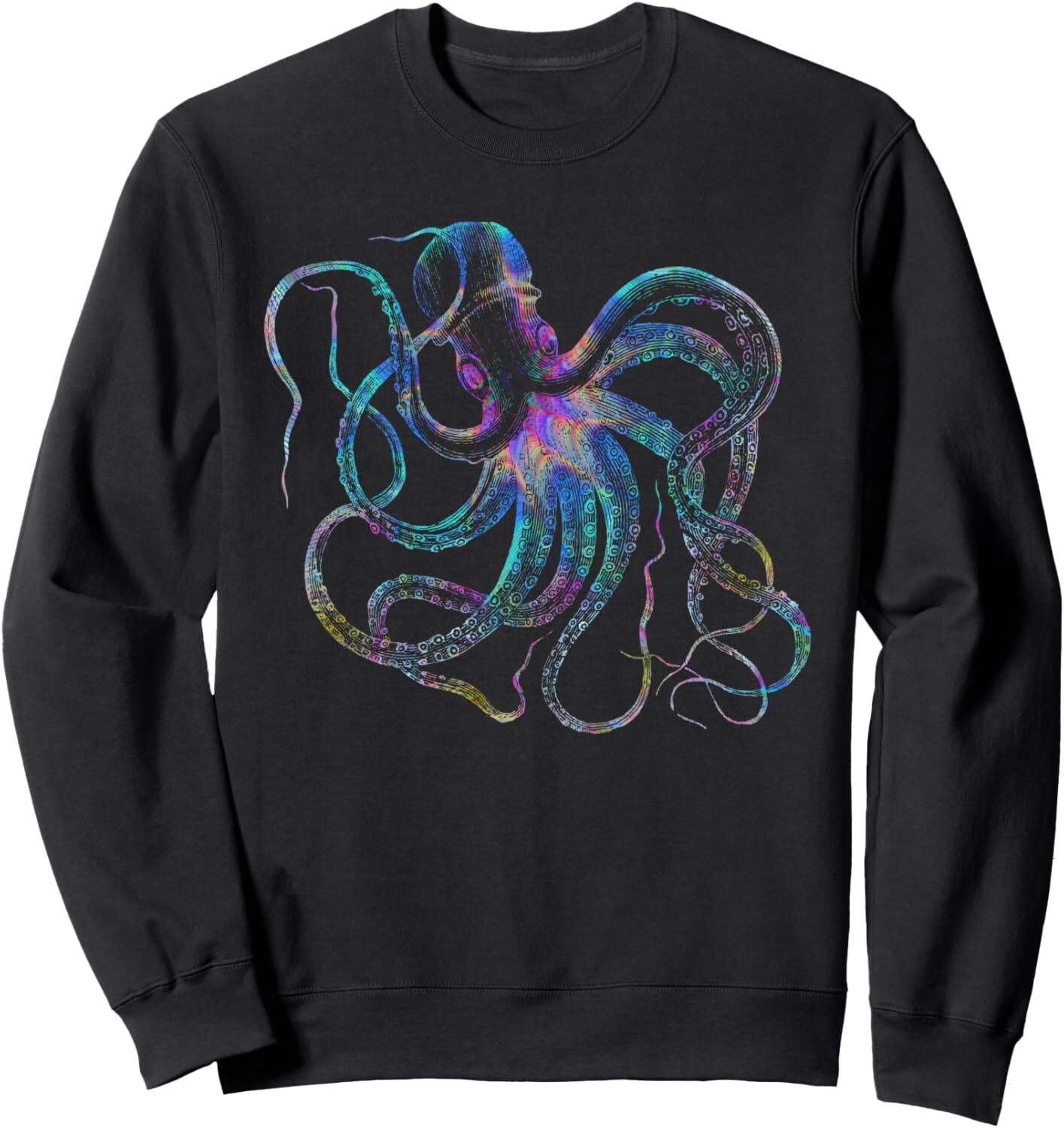 Long Sleeve Shirts for Men sweatshirt Psychedelic Octopus Gift - Trippy Surreal Kraken Sea Monster Sweatshirt T shirt Tee Streetwear Casual tops cloth