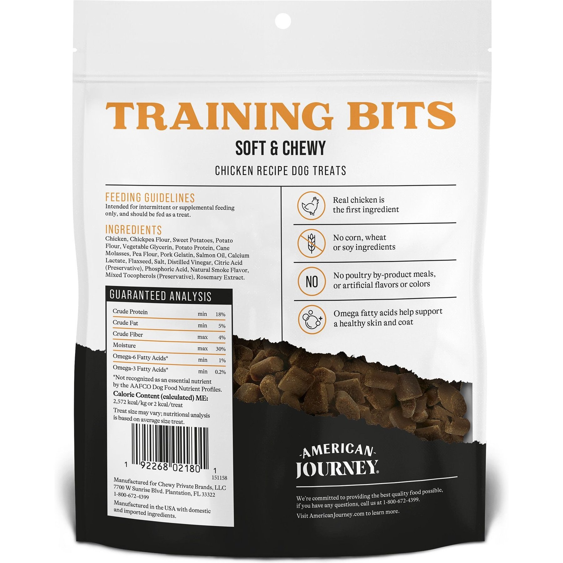 American Journey Chicken Recipe Grain-Free Soft & Chewy Training Bits Dog Treats