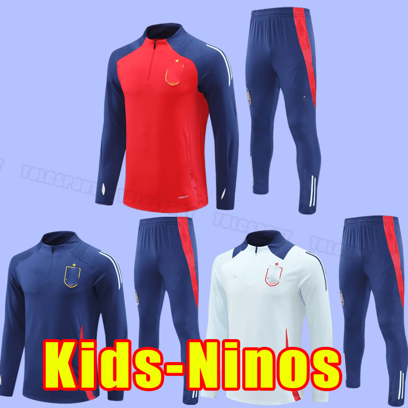 Kids child 2024 spain soccer tracksuits PEDRI FERRAN TORRES MORATA GAVI football shirt ANSU FATI KOKE AZPILICUETA men kits top 2024 Long sleeve tracksuit sets