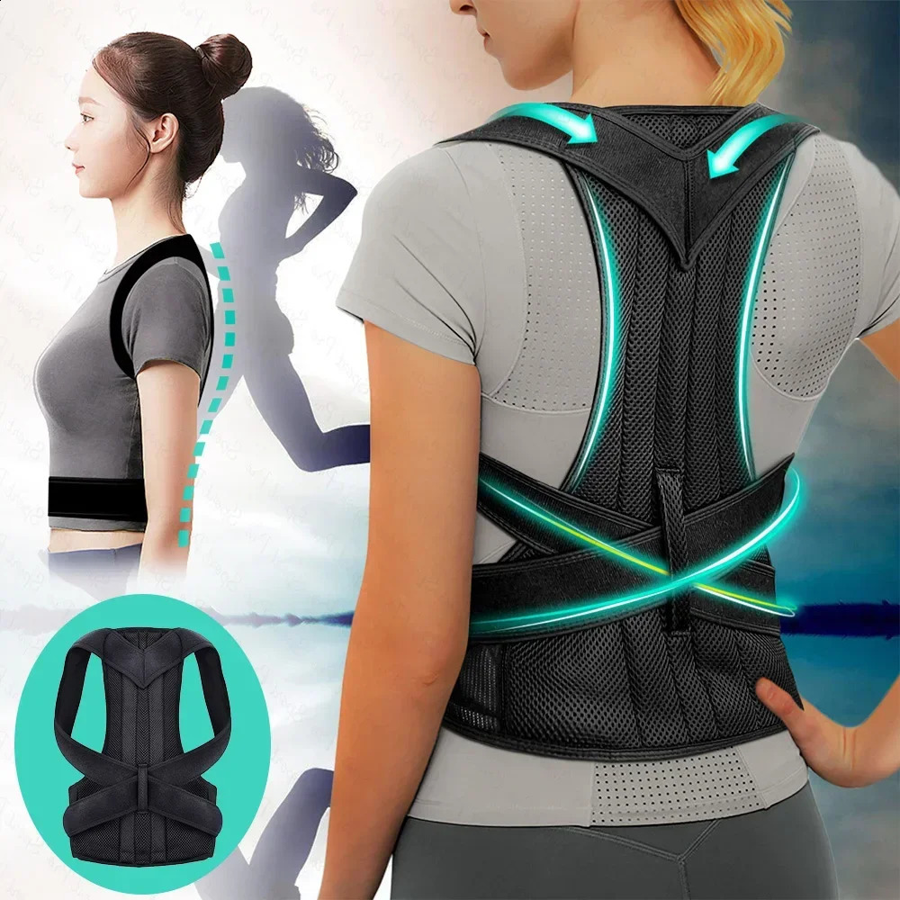 Back Posture Corrector Shoulder Support Belt Hunchback Correction Men Back Pain Relief Improve Spine Clavicle Brace Posture Vest 241119