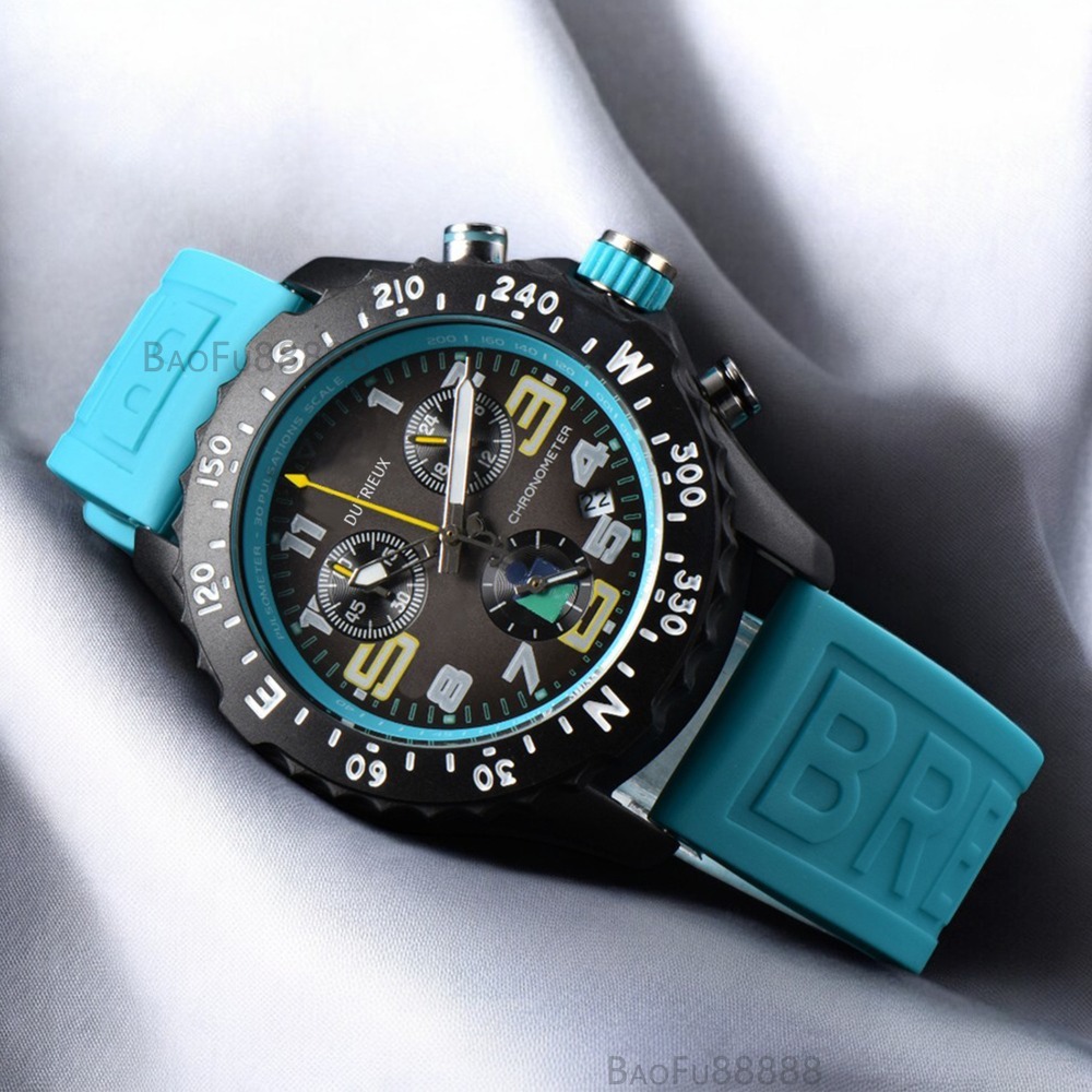 New Color Sport Luxury Watches for Men Quartz Wristwatch Multifunctional Automatic Date Rubber Strap Hot Sale Fashion Male AAA Clocks for Gift Wholesale