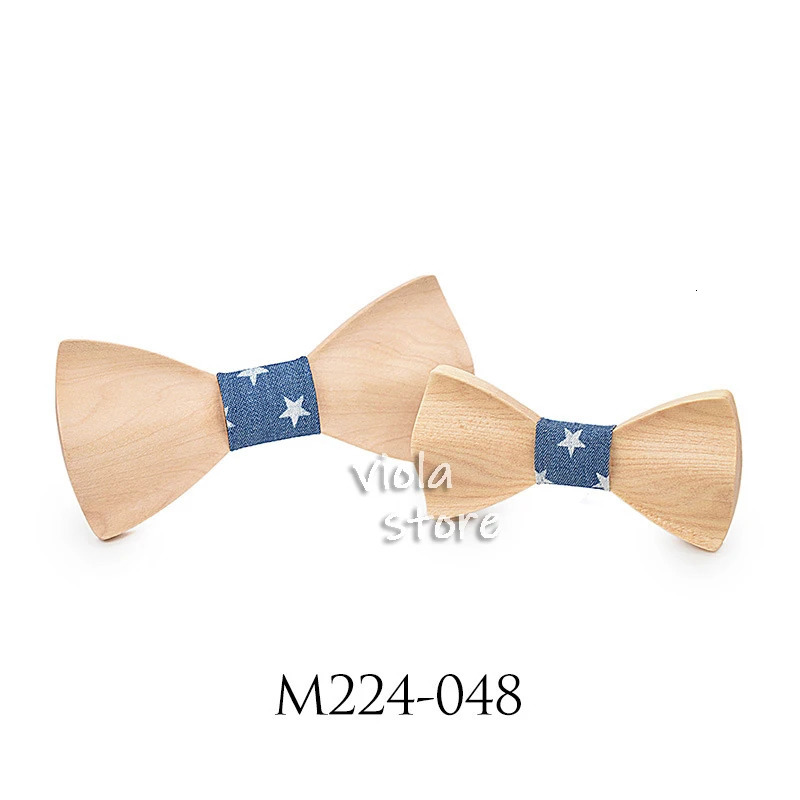 Fashion Chic Father Son Wood Bowtie Men Women Kid Pet Butterfly Suit Tuxedo Party Dinner Wedding Cravat Gift Creative Accessory 240415