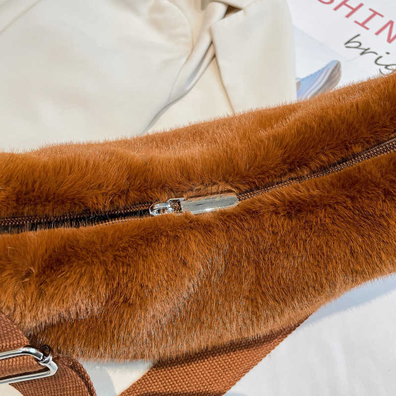 2024 Autumn/Winter New Hairy Bag Women's Casual Versatile Shoulder Bag Fashion Lightweight Crossbody Bag Plush Dumpling Bag 241120