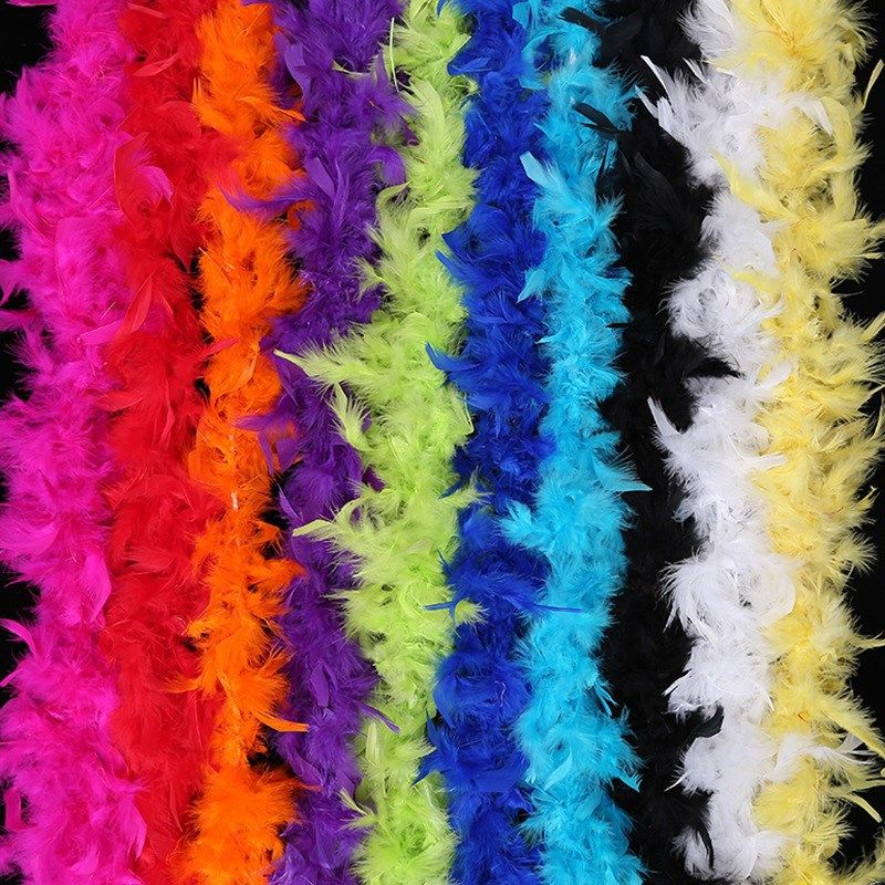 2M 40g Feather Boa Glam Flapper Dance Fancy Dress Costume Accessory Feather Boa Scarf Wrap
