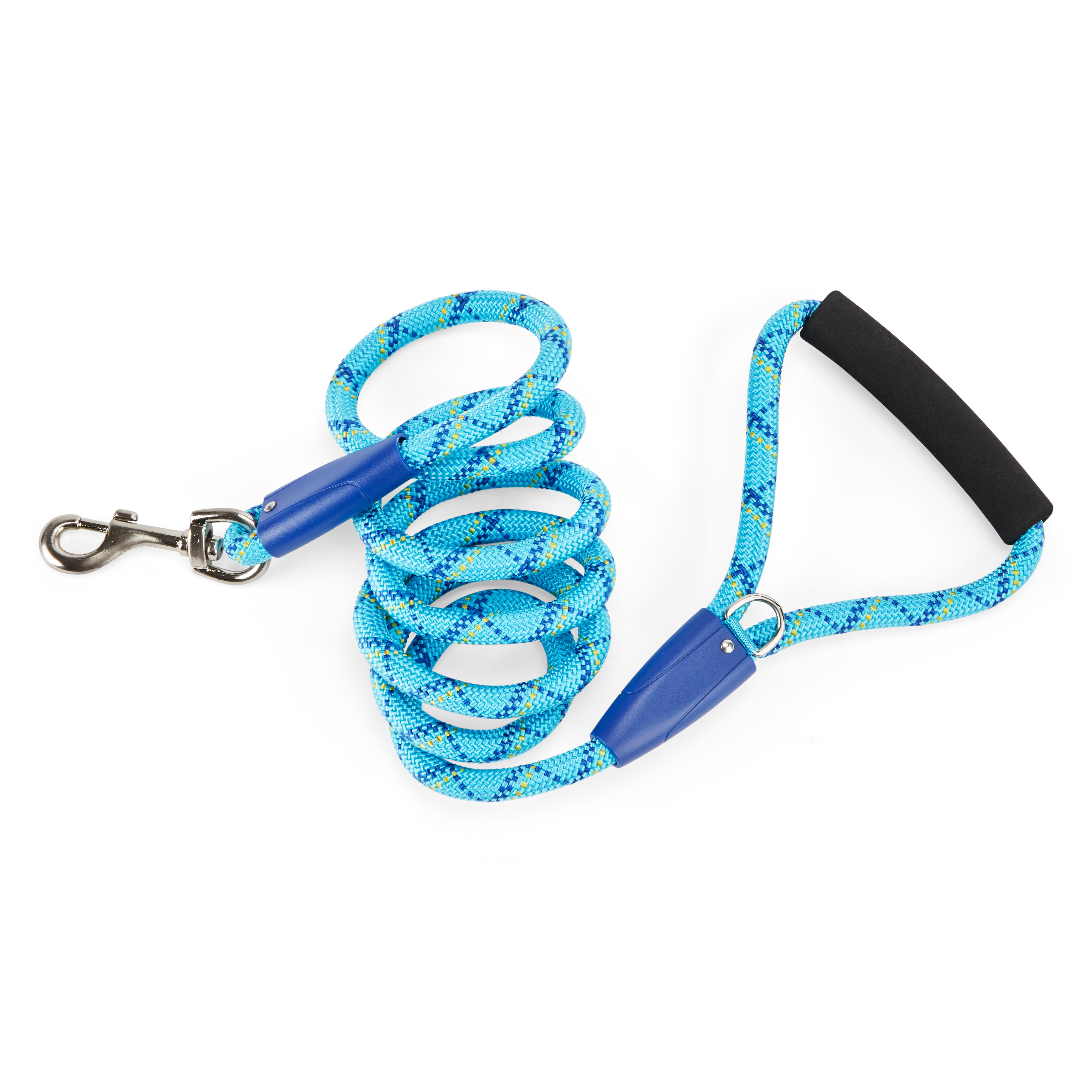 YOULY The Trailblazer Turquoise & Navy Rope Dog Leash, 6 ft.