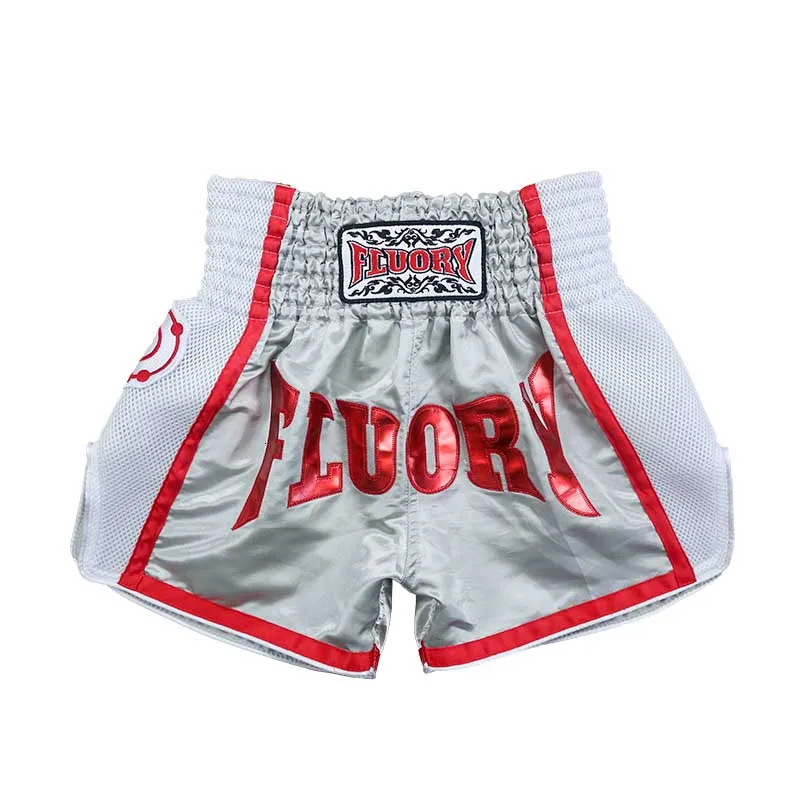 MTSF28 5 colors fluory KIDS muay thai shorts trainning and competing mma kick boxing 240408