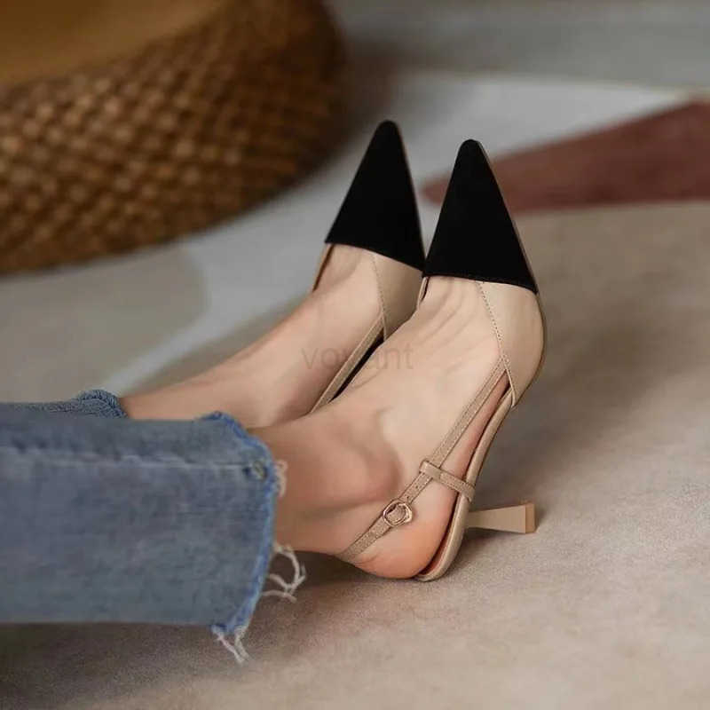 High H Summer 2024 New Arrival Fashion Buckle Pointed Heel Sandals Wen Cfort Simplici Stilettos Sandalias De Mujer Z250326