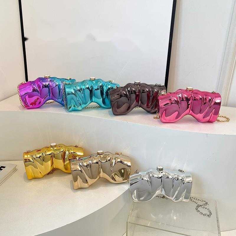 Acrylic shaped box bag, irregular shell dinner bag, hand-held horseshoe bag, single shoulder crossbody bag