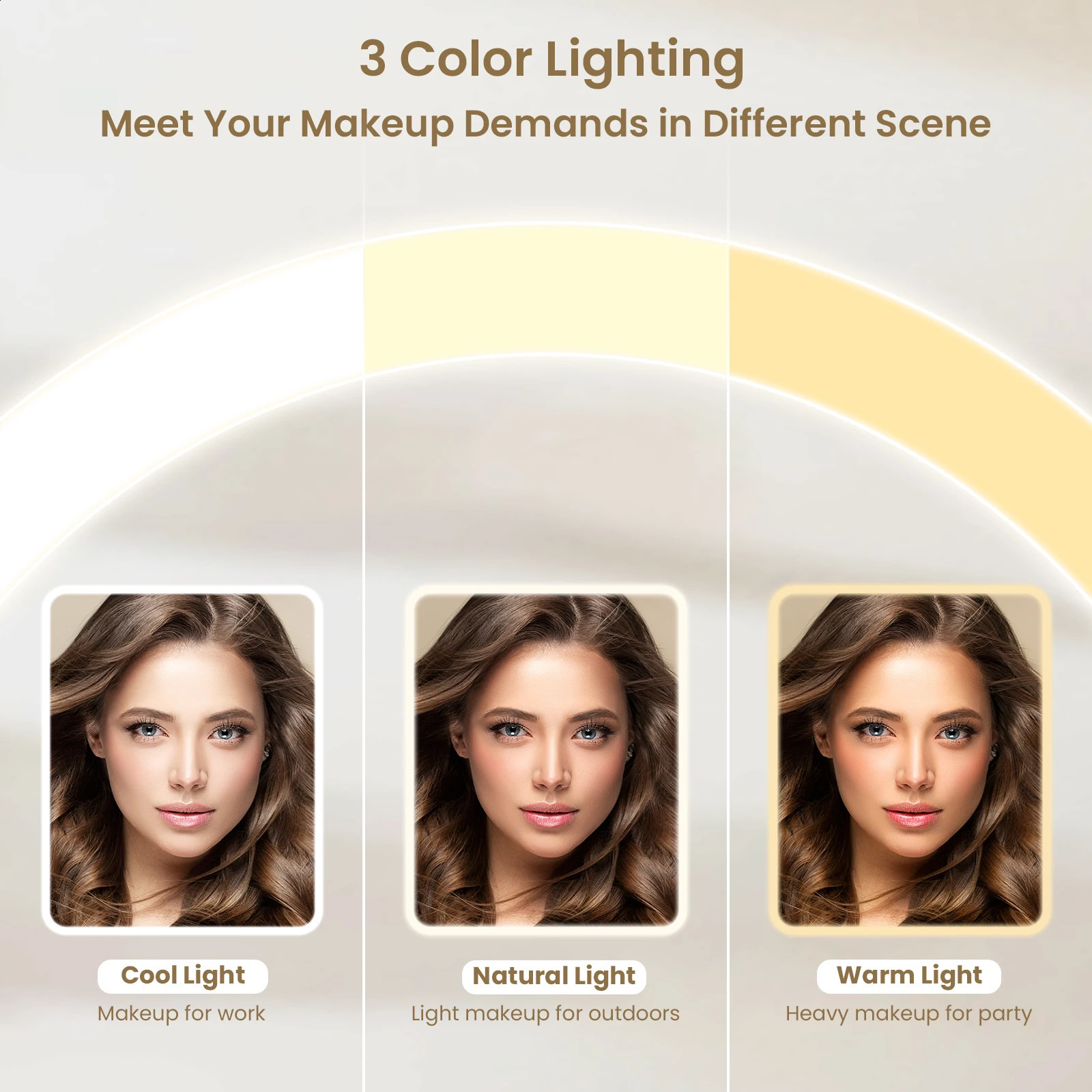 Travel Makeup Mirror with Lights Portable Vanity Mirror with 5X Lighted Magnification Freely Adjust Height and Angle 241119