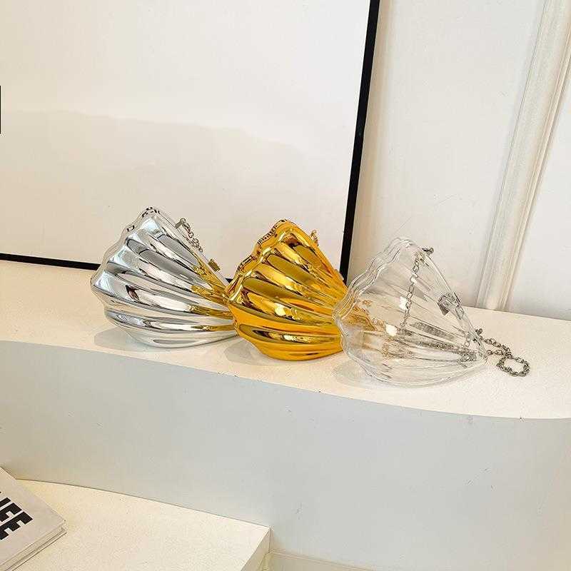 Acrylic Swan Box Bag Irregular Shell Banquet Bag Premium Angel Wings Single Shoulder Crossbody Bag