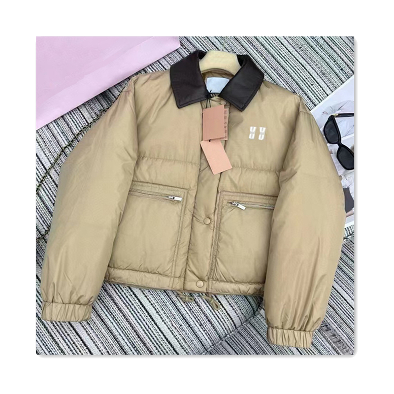 Winter women down designer down jackets polo collar short letter print student style cute and simple womens jacket fashion windproof warm loose women's jacket