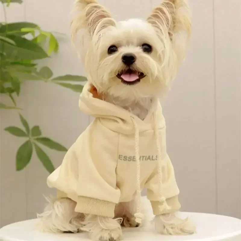 Dog hooded letter wool lining designer dog clothing puppy sports shirt soft and warm sports shirt suitable for puppies X241119