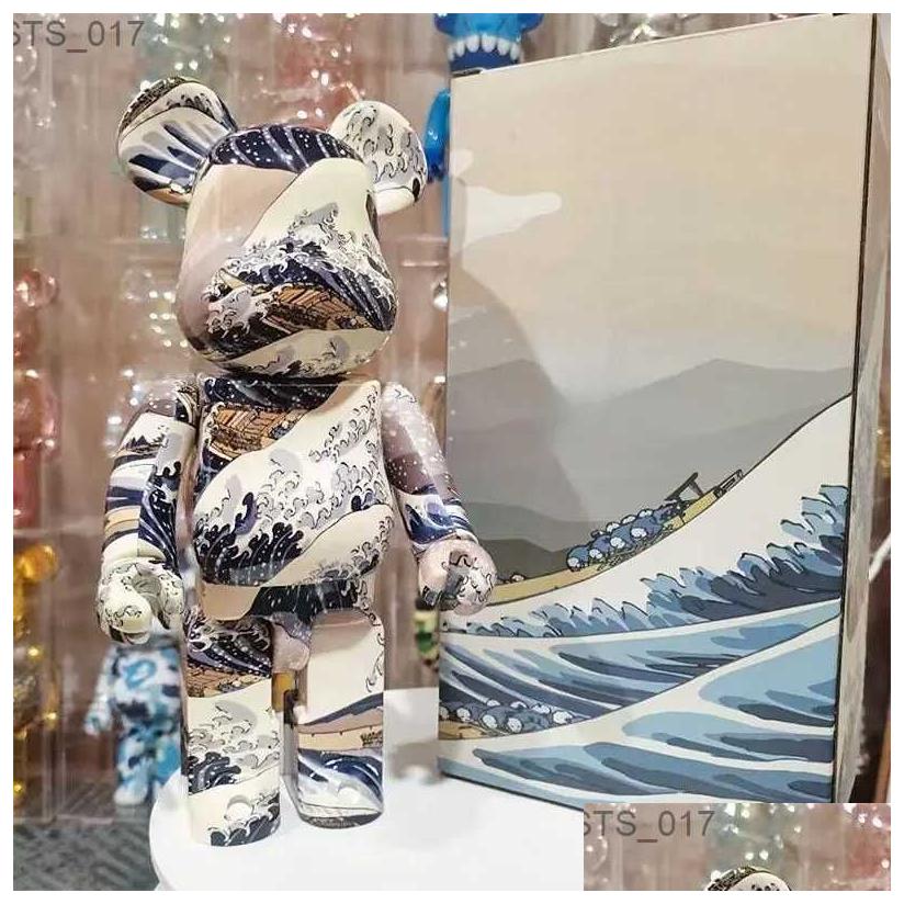 Novelty Items Bearbricks 400 1000 Cyberpunk Daft Punk Joint Bright Face Violation Bear Collection Decorated Grizzly Statue Model3 Dh5S8 X250109