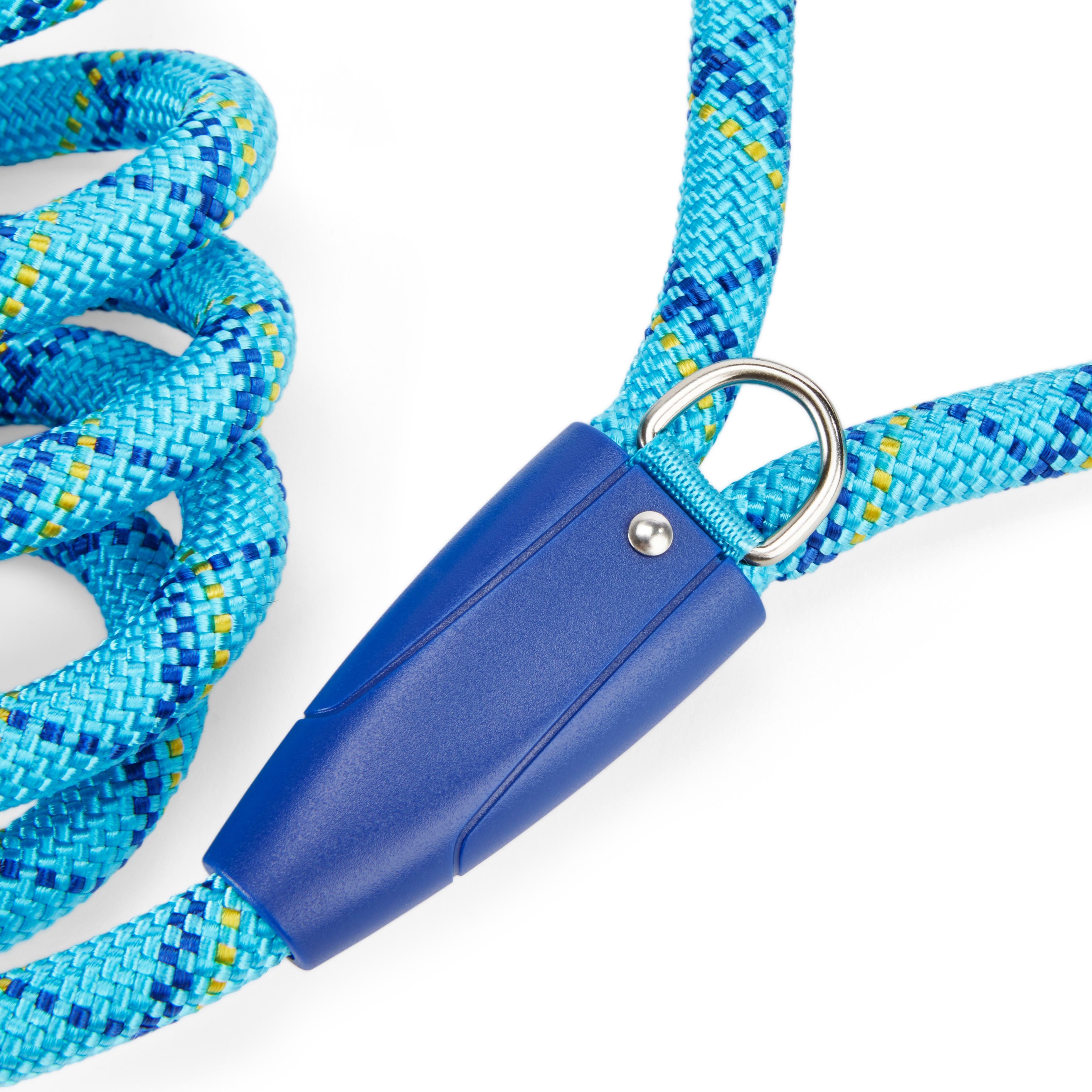 YOULY The Trailblazer Turquoise & Navy Rope Dog Leash, 6 ft.
