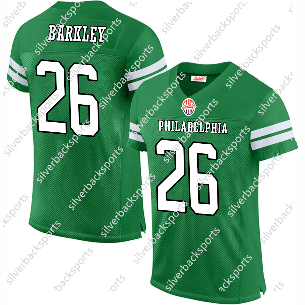 26 Saquon 11 Kelly 2024 Custom Football Jersey Brown Carter DeVonta Smith Jason Kelce Kenny Pickett Cooper DeJean Huff Lane Johnson Mailata Goedert Me