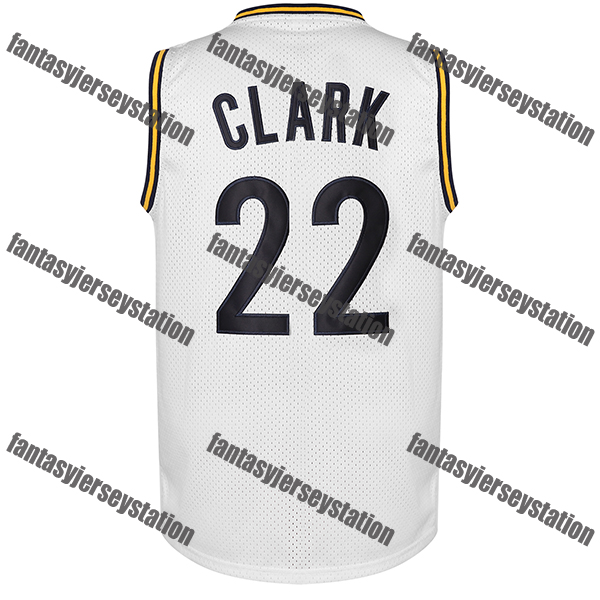 Stylish Comfy Clark Basketball Jersey - Classic Sleeveless Breathable Tank Top with Embroidered Letter & Number 22 White- Men's Fashionable Sport