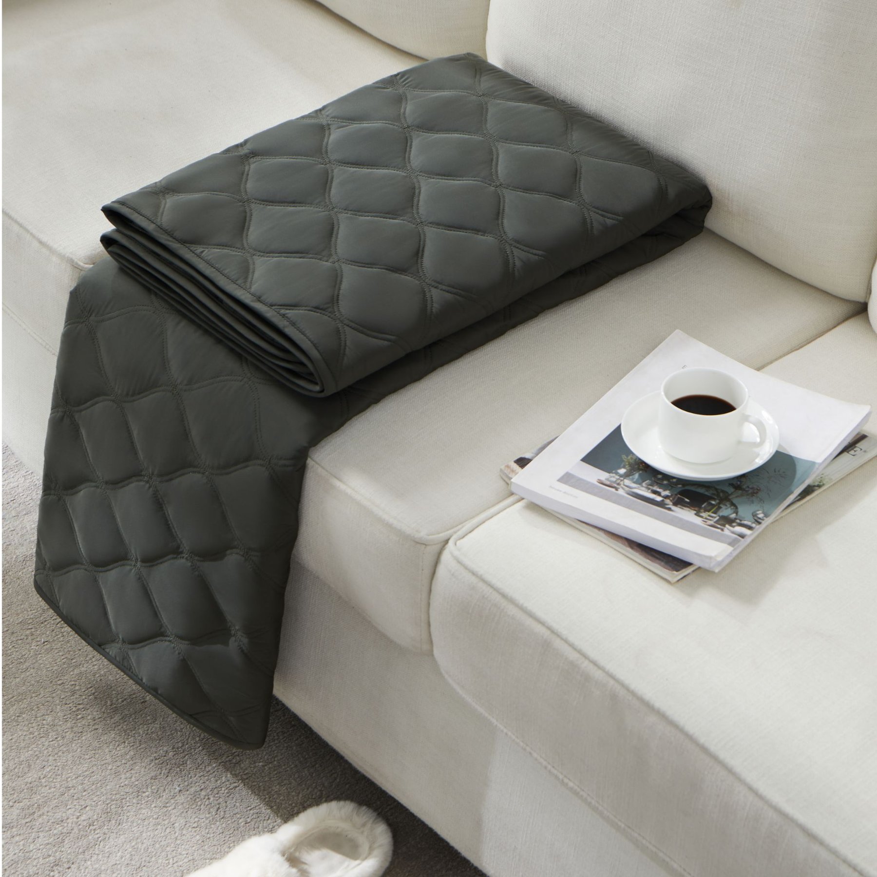Allisandro Reversible Waterproof Large Pet Couch Protector, 82-in