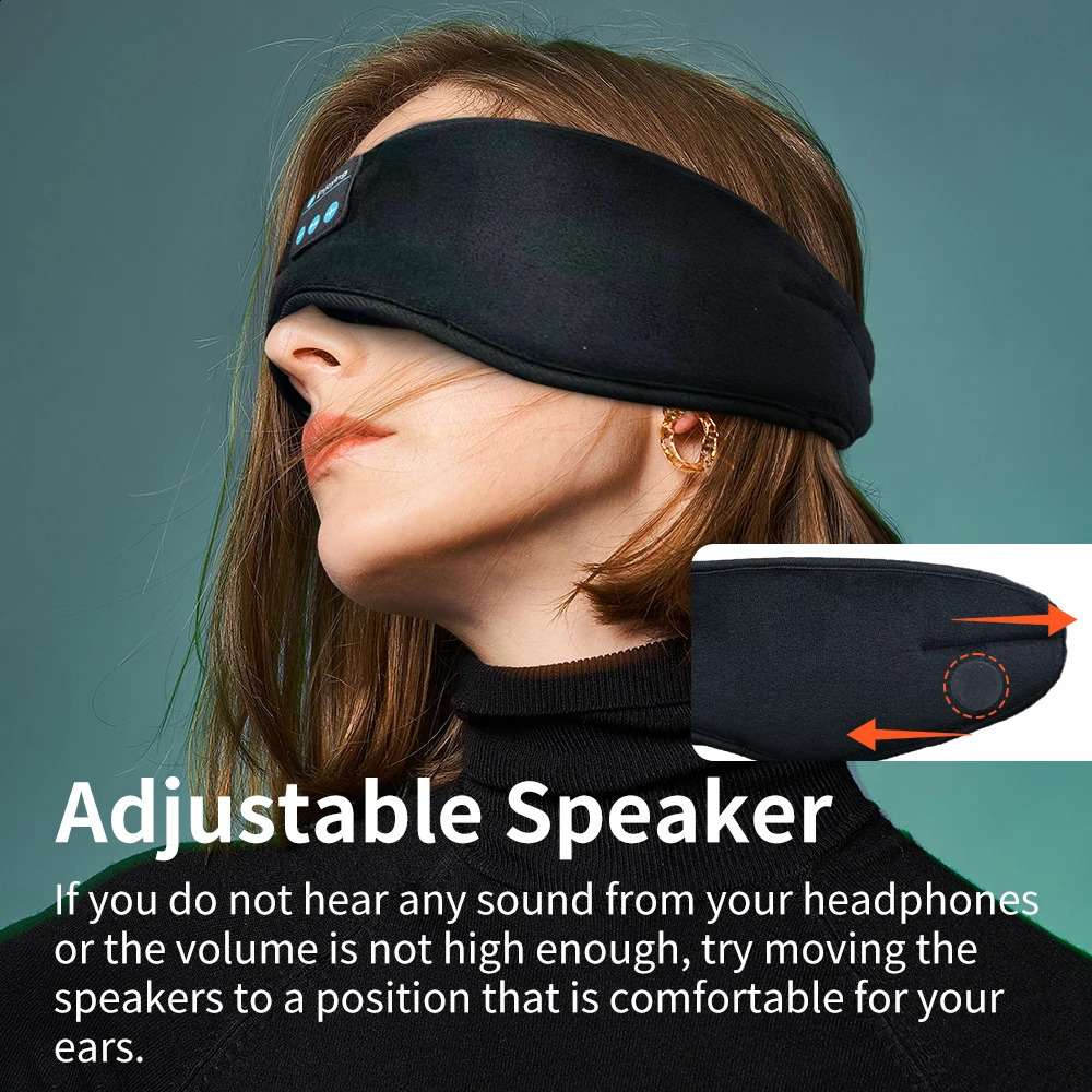 Bluetooth Sleeping Headphones Eye Mask Sleep Headphones Bluetooth Headband Soft Elastic Comfortable Wireless Sleep Mask 241120