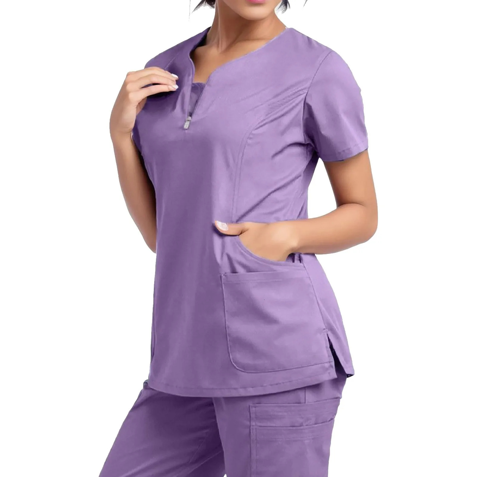 Uniforms Pharmacy Hospital Scrubs Tops Breathable Beauty Salon Dentistry Pet Doctor Overalls Nurse Uniform 240418