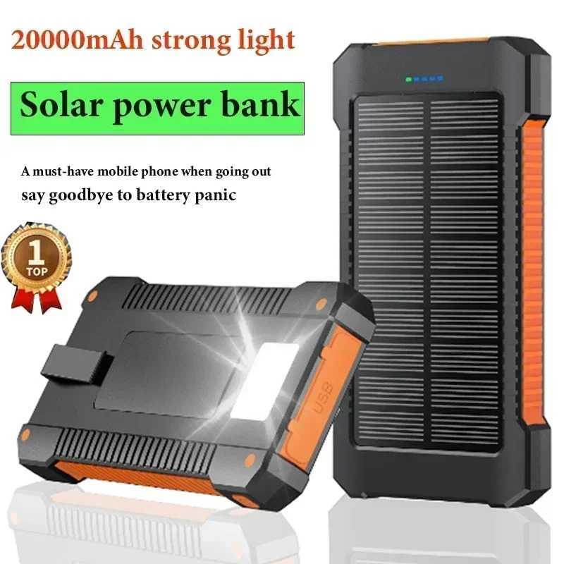 Portable power pack suitable for 20000mAh panel solar panels with external battery and lanyard Cpass outdoor portable power supply PLY Y241119