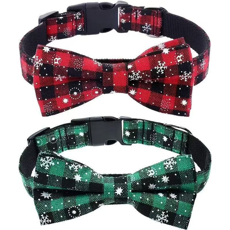 pet Christmas pet decorations Christmas cat collar cross-border explosive pet supplies new pet bow tie collar