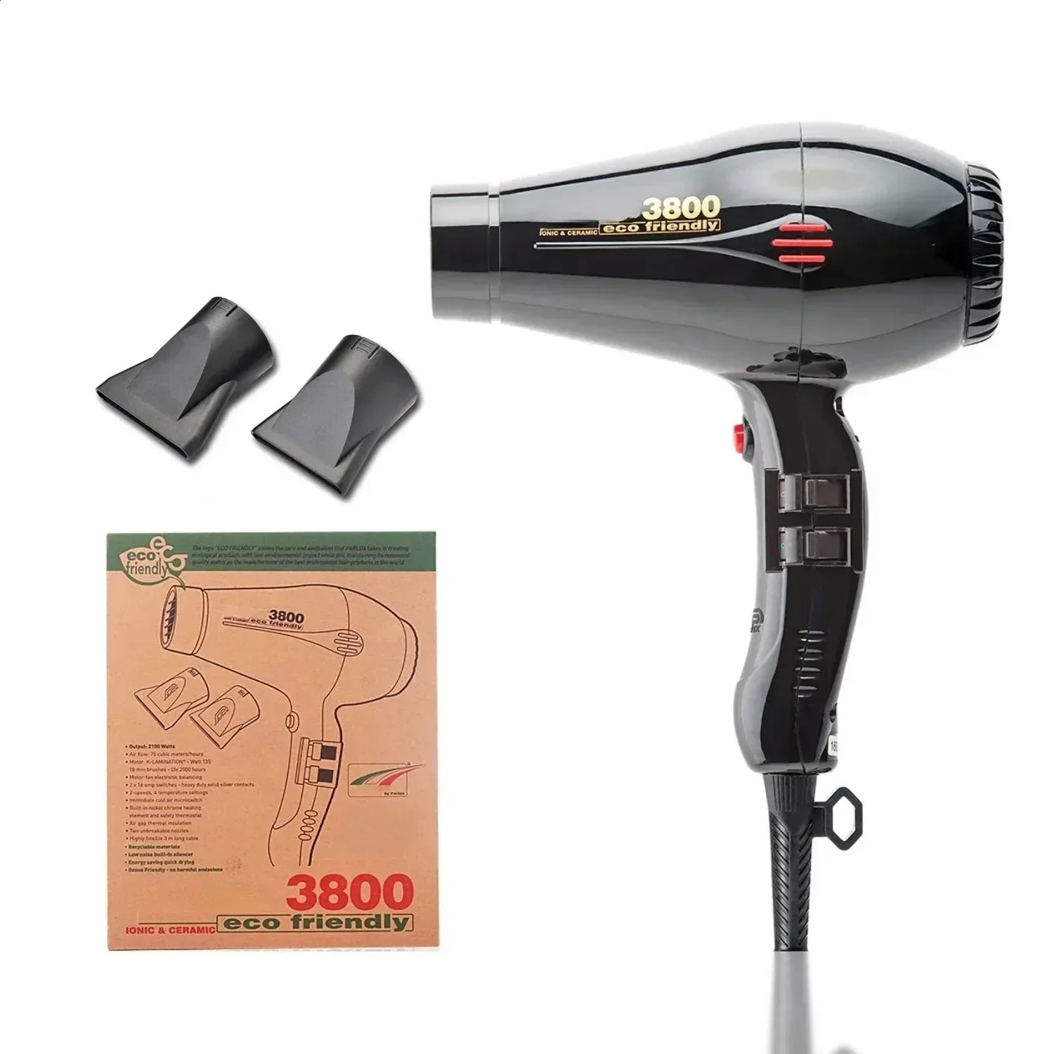 Professional 3800 Hair Dryer 1600W Hair Care Home Appliance Negative Ion Ceramic and Cold Wind Blow Dryer Powerful Wind 241119
