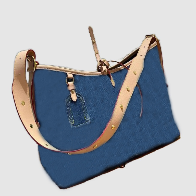 mini nano denim handbags designer bag hobo high quality soft small purse simple letter old flower print shoulder bags daily ornaments xb169 C4