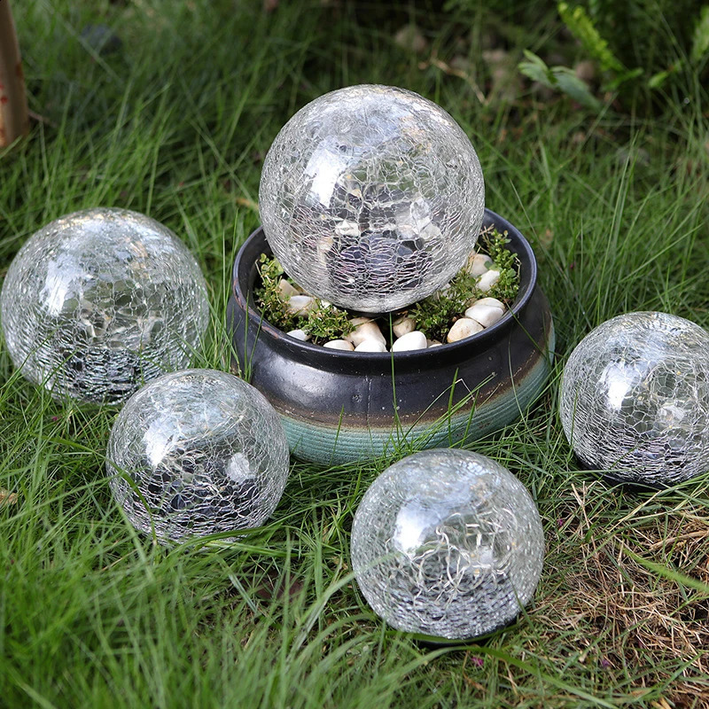 Outdoor Waterproof Led Solar Garden Lights Cracked Glass LED Lights for Walkway Path Patio Park Yard Light Holiday decoration 241119