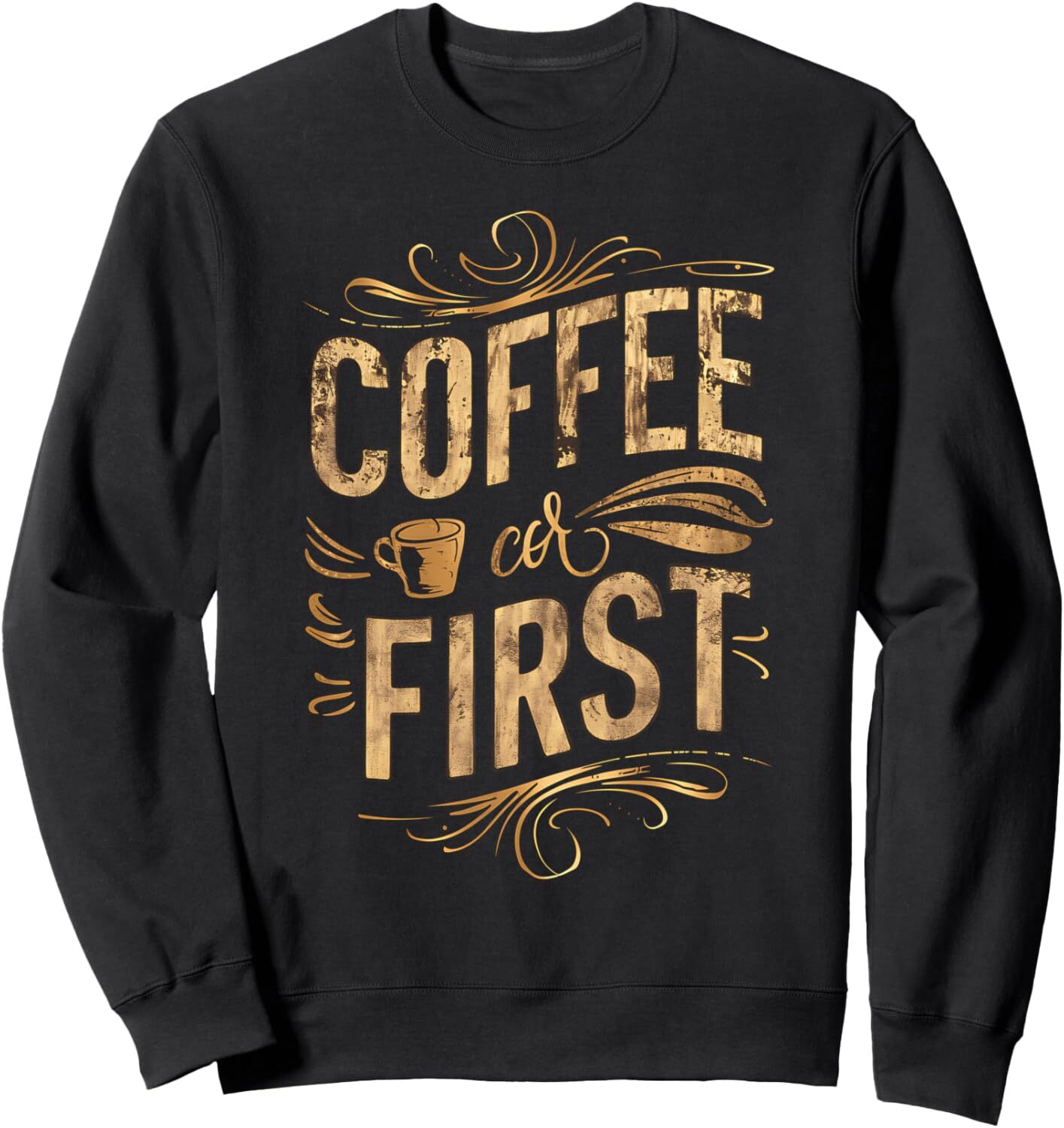 Long Sleeve Shirts for Men sweatshirt Coffee First Funny Quote Coffee Lover Gift Graphic Tees Sweatshirt T shirt Tee Streetwear Casual tops clothes