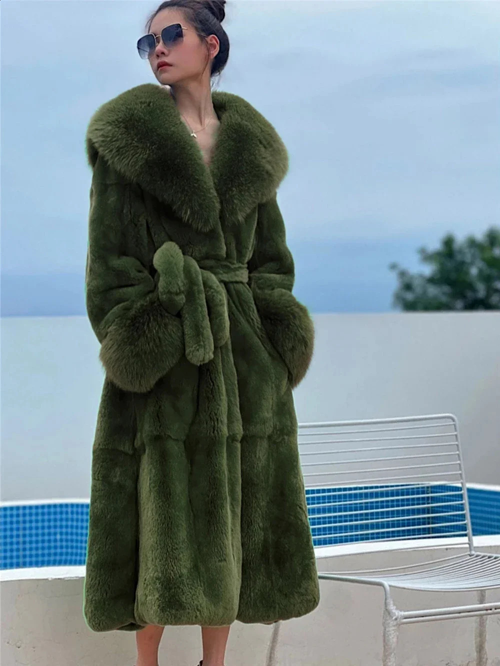 Mink Red Fur Coat Women Faux Long Coats Winter Thick Warm Female Jackets Ladies Parkas Oversized Overcoat 241120