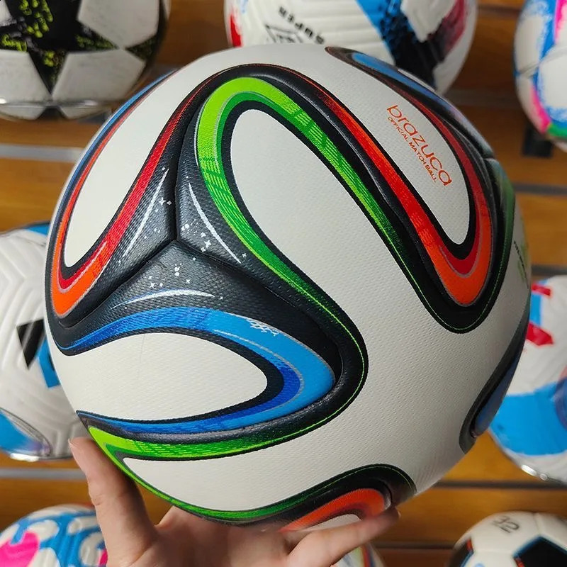 2014 Match PU Football Mens Professional Size 5 Futbol Childrens Outdoor Sports Training Ball High Quality Adult Team Football 241119