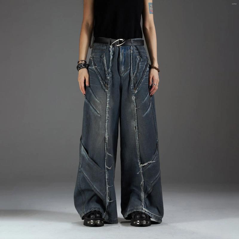 2025 S Fashion Designer Men S Jeans PFNW Scrap Style High Quality Washed Distressed Deconstructed Patchwork For Men And Women Loose Straight Leg Pants