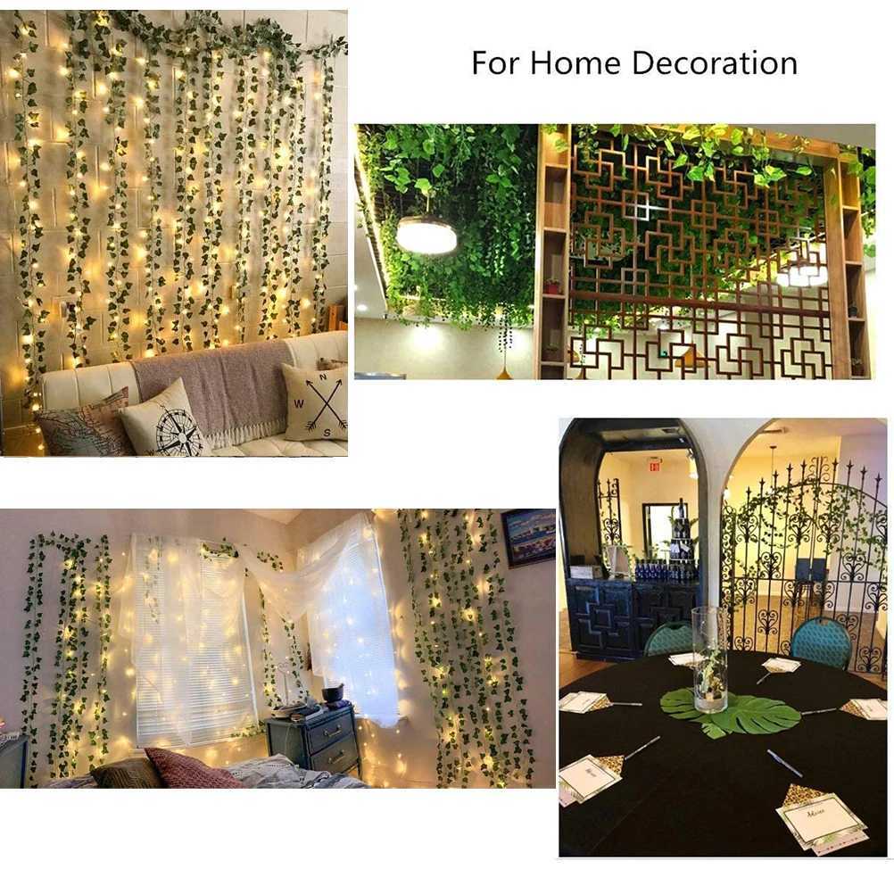LED Fairy String Lights 2M 20LED Maple Leaf Garland Christmas Fairy Lights for Fence Home Bedroom Wall Patio Decoration Z241203