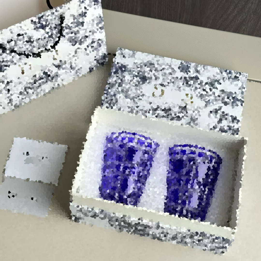 Designer Tumblers 350ML Crystal Glass Cup Set 2 Pieces Water Glasses Gift Box Packing Perfect for Christmas gift