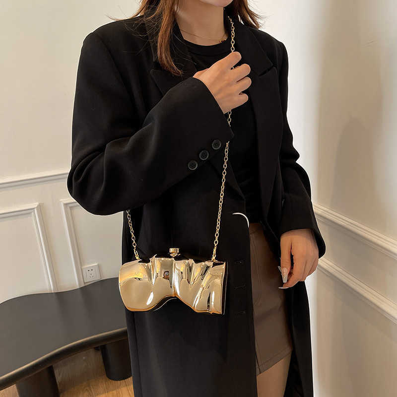 Acrylic shaped box bag, irregular shell dinner bag, hand-held horseshoe bag, single shoulder crossbody bag