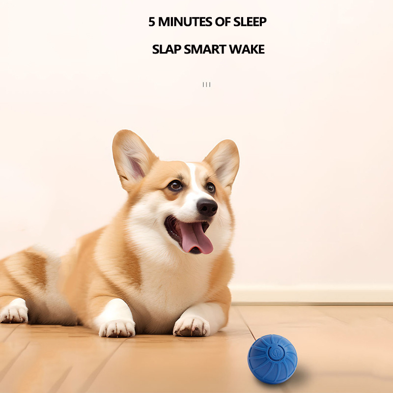 Electric Bouncy Pet Ball with Smart Rolling Feature - Durable Chew Toy for Pets