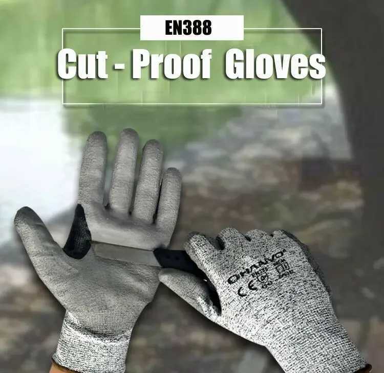 Industrial cutting resistant work gloves Level 5 protective safety glovesW241120
