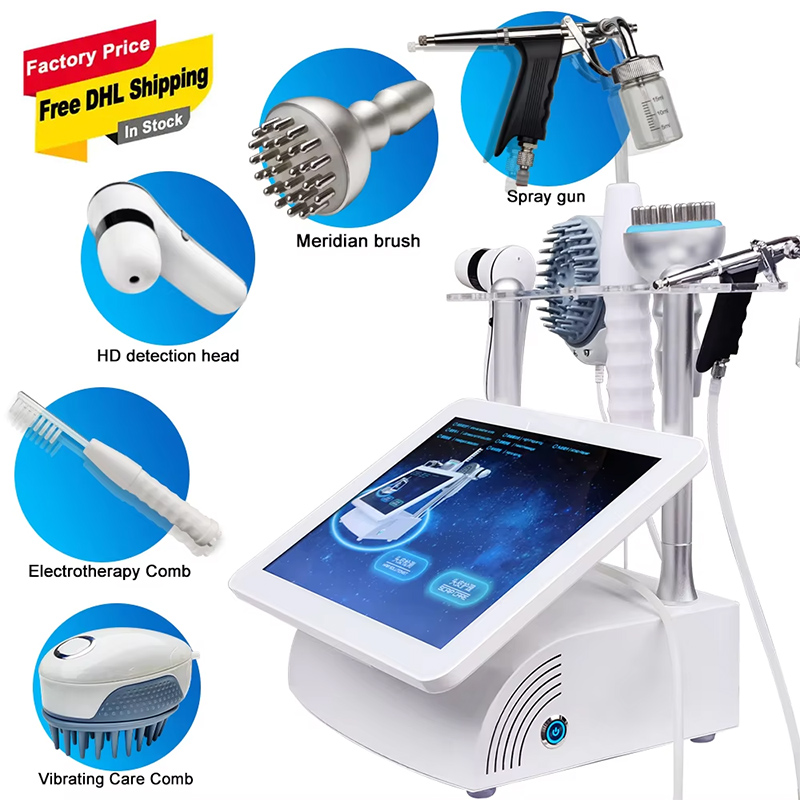 Hair & scalp analyzer 5 in 1electric hair scalp massager plastic scalp treatment hair analysis products