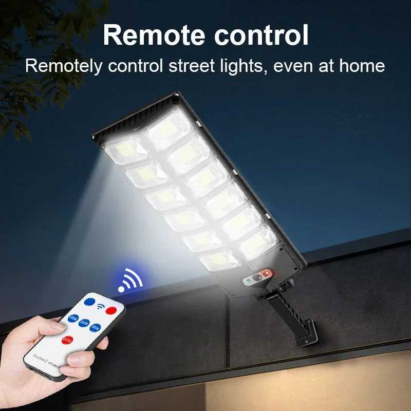 High Power Solar Lights Led Lights Outdoor Most Powerful Outdor Solar Lamp 3 Mode Remote Control Waterproof Garden Street Lamps zyc241120
