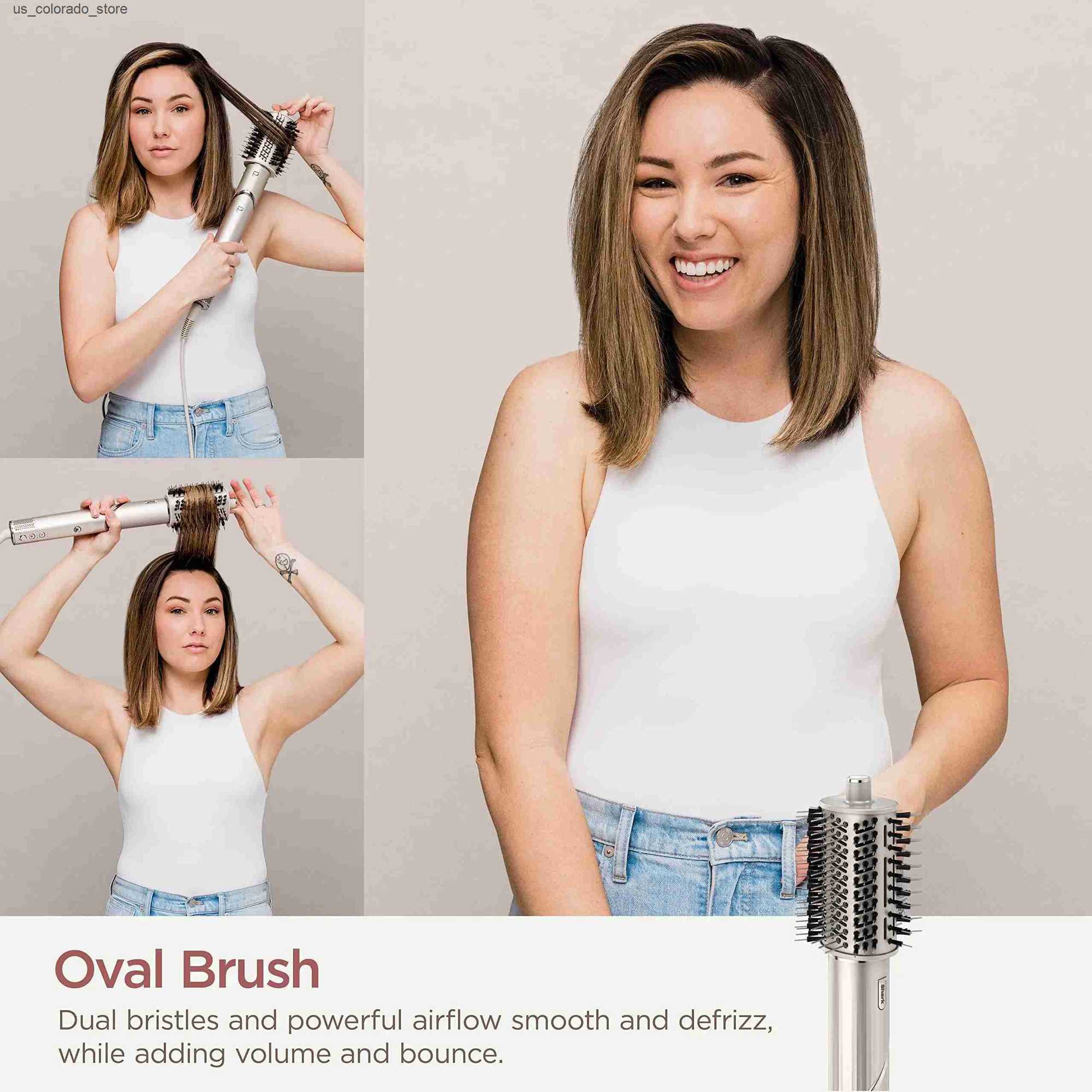 Electric Hair Brushes Shark FlexStyle Negative Ion Hair Dryer 5-in-1 Portable Hair Straightener Brush Electric Comb Hair Curling Tool L240910