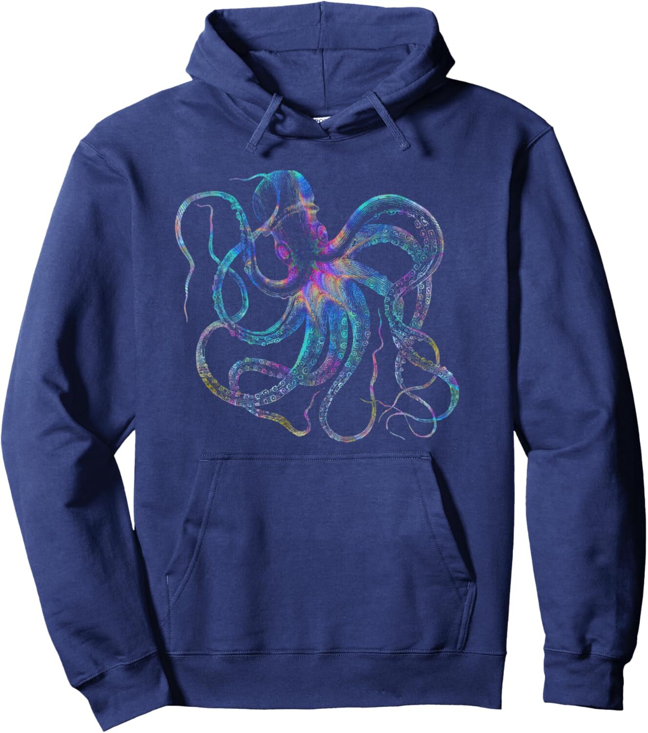 Hoodie for Mens Womens Psychedelic Octopus Gift - Trippy Surreal Kraken Sea Monster Pullover Hoodie Graphic Hoodies sweatshirt cool