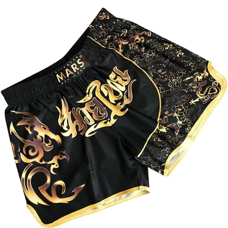 Boxing Shorts Muay Thai Kick Boxing Boxer Trunks MMA Men Fight BJJ Grappling Sportswear Boxing Short Pant Wholesale 240419