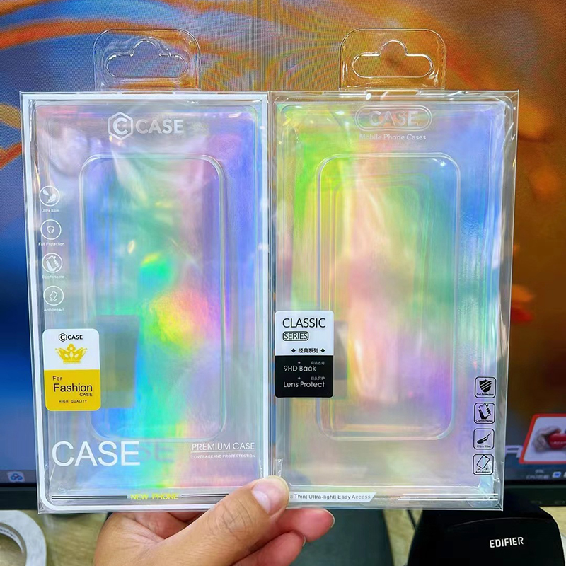 Universal Laser Blister PVC Plastic Empty Retail Package Box Packaging With Inner Insert For 6.7inch Mobile Phone Case iPhone 16 Pro Max 14 13 12 11 S