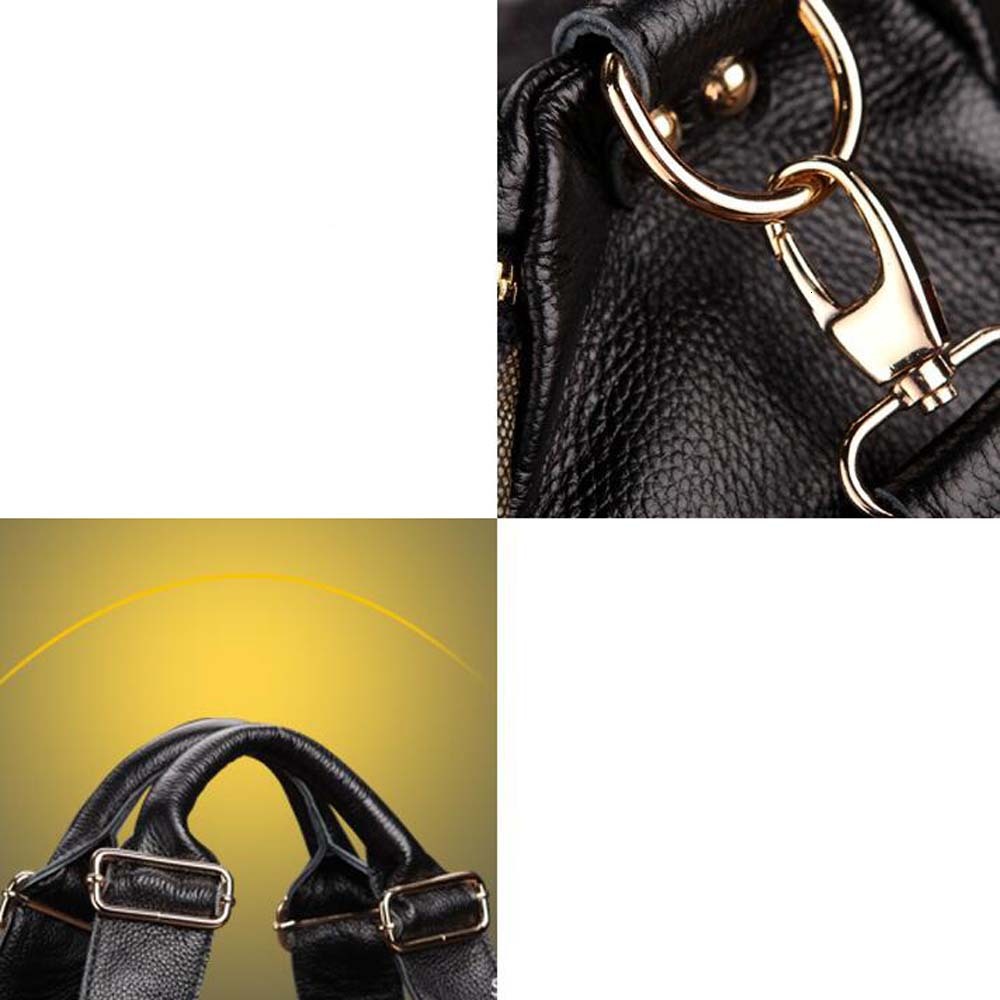 Genuine Leather Tote Handbags For Women, Leopard Shaped Cow Skin Office Bag With Long Strap, Crossbody Shoulder Bags Zipper Style BagVoyage
