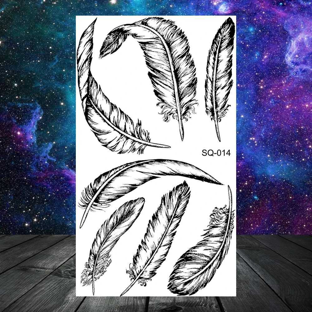 Butterfly Rose Temporary Tattoo Female Adult Child Girl Feather Snake Scorpion Fake Tattoo Neck Arm Small TattooXJ25414