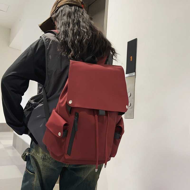 Trendy Boys' Backpack, Casual Flip Cover Computer Backpack, Large Capacity Student Backpack 241120