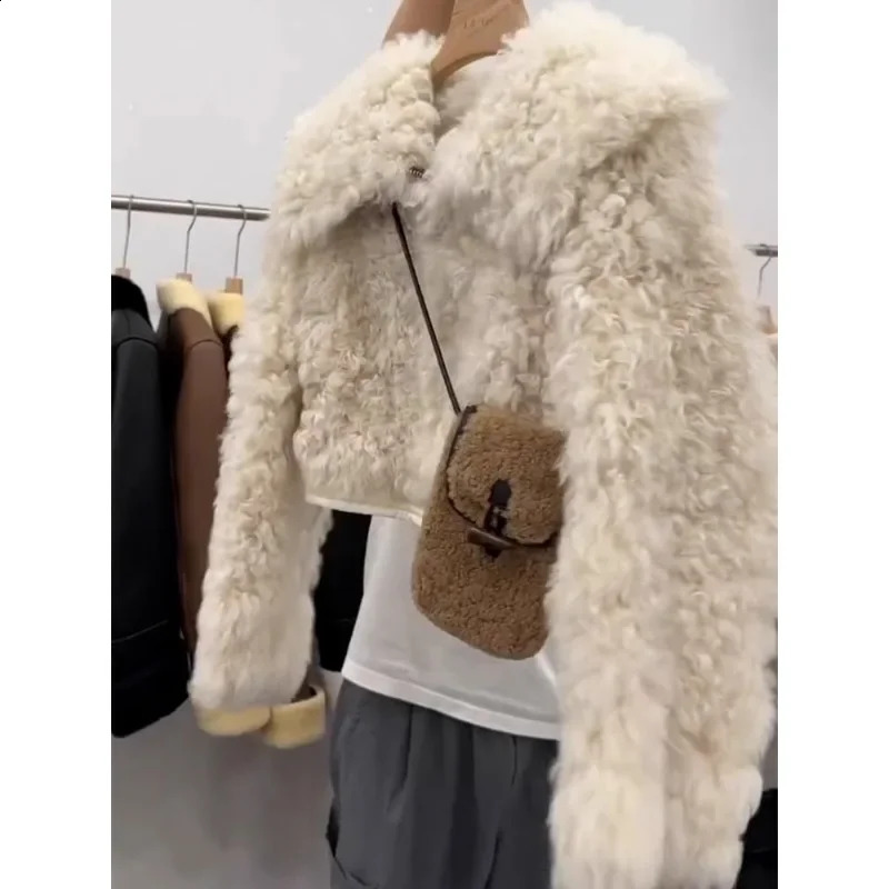 Lamb Wool Jacket For Women - Warm Winter Fleece Coat, Thickened, Large Sizes, Casual Fashion